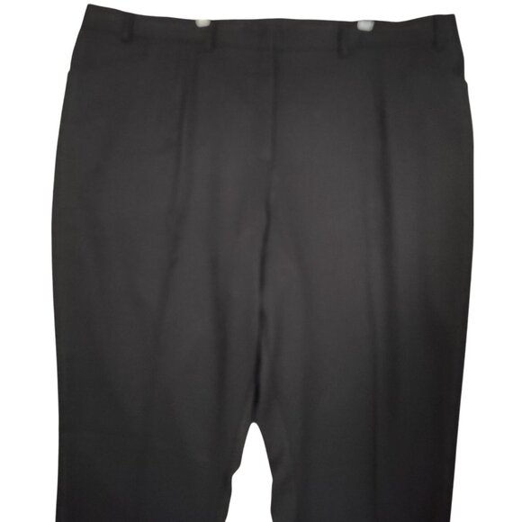 oobe Pants Womens Plus Size 32 x 34" Black Flat Front straight leg Uniform Work - Picture 3 of 11